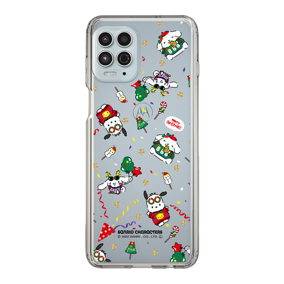 スリムプロテクションケース［ ポムポムプリン＆シナモン＆ポチャッコ - Xmas - パターン ］