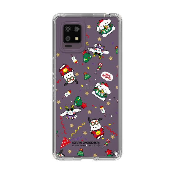 スリムプロテクションケース［ ポムポムプリン＆シナモン＆ポチャッコ - Xmas - パターン ］