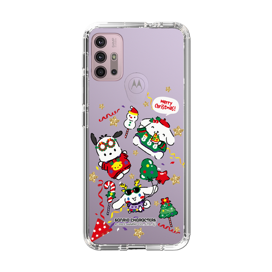 スリムプロテクションケース［ ポムポムプリン＆シナモン＆ポチャッコ - Xmas - ソロ ］