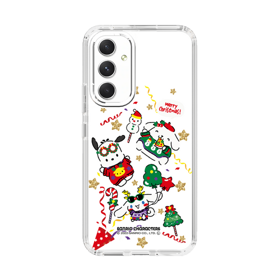 スリムプロテクションケース［ ポムポムプリン＆シナモン＆ポチャッコ - Xmas - ソロ ］