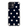 スリムプロテクションケース［ 水彩ドット・レトロカラー - Navy ］