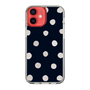 スリムプロテクションケース［ 水彩ドット・レトロカラー - Navy ］
