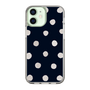 スリムプロテクションケース［ 水彩ドット・レトロカラー - Navy ］