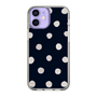 スリムプロテクションケース［ 水彩ドット・レトロカラー - Navy ］