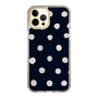 スリムプロテクションケース［ 水彩ドット・レトロカラー - Navy ］