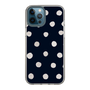 スリムプロテクションケース［ 水彩ドット・レトロカラー - Navy ］