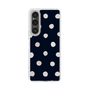 スリムプロテクションケース［ 水彩ドット・レトロカラー - Navy ］