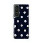スリムプロテクションケース［ 水彩ドット・レトロカラー - Navy ］