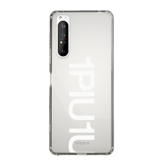 スリムプロテクションケース［ 1PIU1UGUALE3 - Logo Bold -White ］