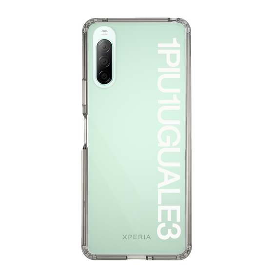 スリムプロテクションケース［ 1PIU1UGUALE3 - Logo - White ］