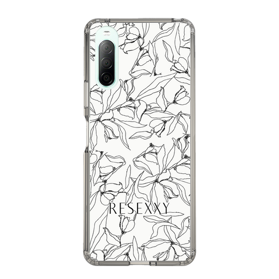 スリムプロテクションケース［ RESEXXY - フラワー - White ］