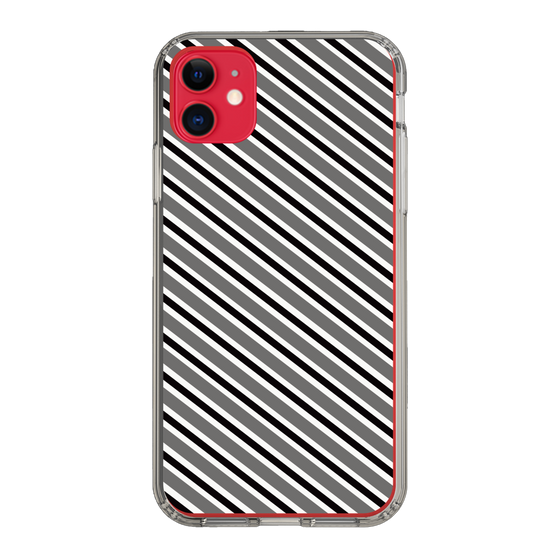 スリムプロテクションケース［ Small Stripe - Gray × Black ］