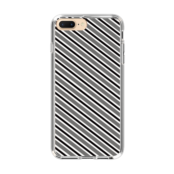 スリムプロテクションケース［ Small Stripe - Gray × Black ］