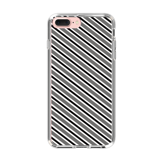スリムプロテクションケース［ Small Stripe - Gray × Black ］