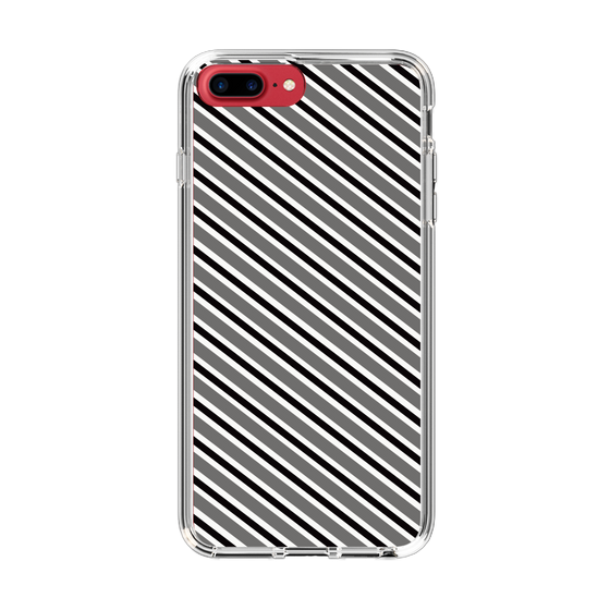 スリムプロテクションケース［ Small Stripe - Gray × Black ］