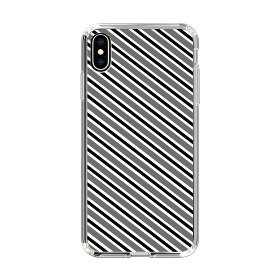 スリムプロテクションケース［ Small Stripe - Gray × Black ］