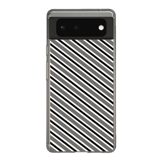 スリムプロテクションケース［ Small Stripe - Gray × Black ］