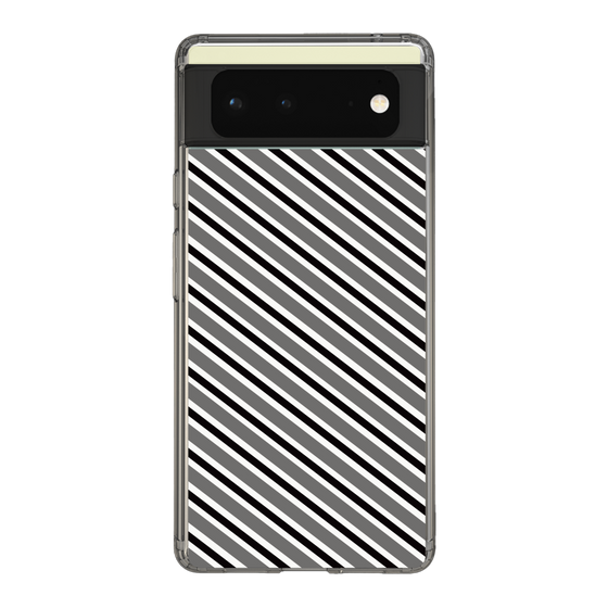 スリムプロテクションケース［ Small Stripe - Gray × Black ］