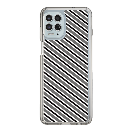 スリムプロテクションケース［ Small Stripe - Gray × Black ］