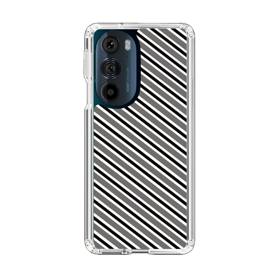 スリムプロテクションケース［ Small Stripe - Gray × Black ］