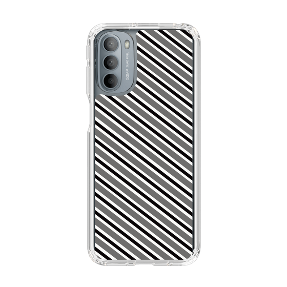 スリムプロテクションケース［ Small Stripe - Gray × Black ］