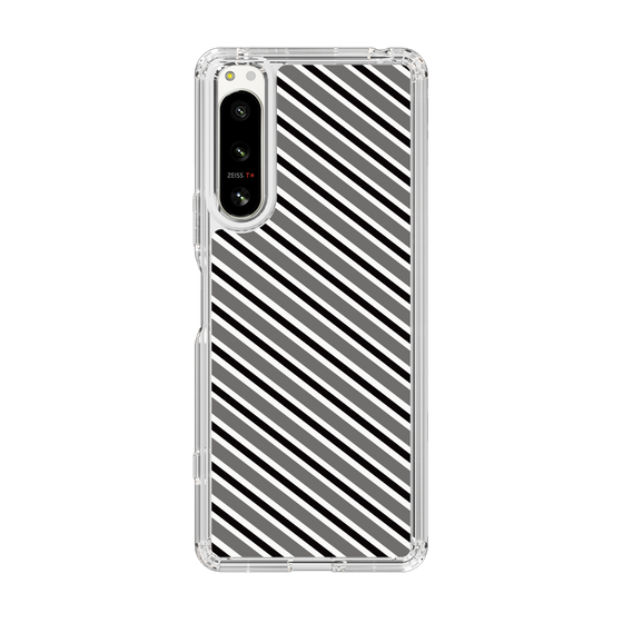スリムプロテクションケース［ Small Stripe - Gray × Black ］