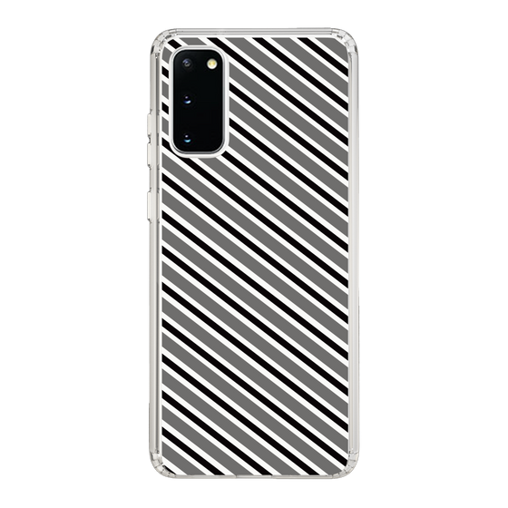 スリムプロテクションケース［ Small Stripe - Gray × Black ］