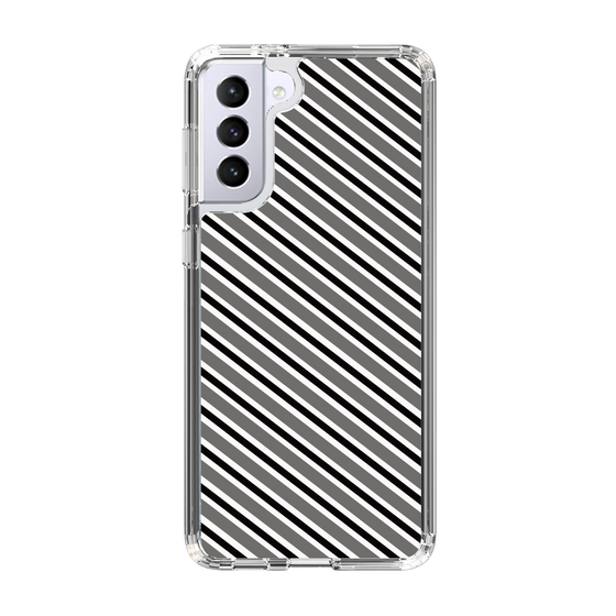 スリムプロテクションケース［ Small Stripe - Gray × Black ］