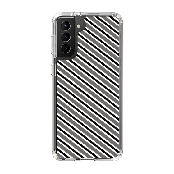 スリムプロテクションケース［ Small Stripe - Gray × Black ］