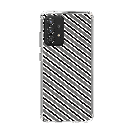 スリムプロテクションケース［ Small Stripe - Gray × Black ］