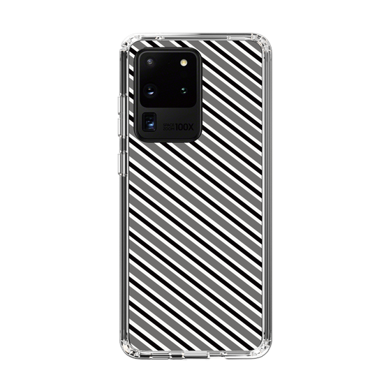 スリムプロテクションケース［ Small Stripe - Gray × Black ］