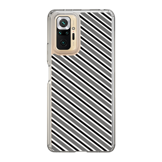 スリムプロテクションケース［ Small Stripe - Gray × Black ］