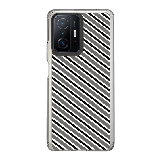 スリムプロテクションケース［ Small Stripe - Gray × Black ］