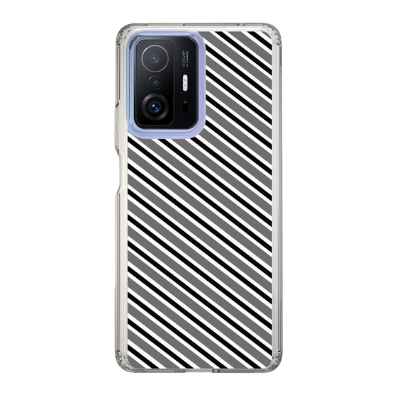 スリムプロテクションケース［ Small Stripe - Gray × Black ］