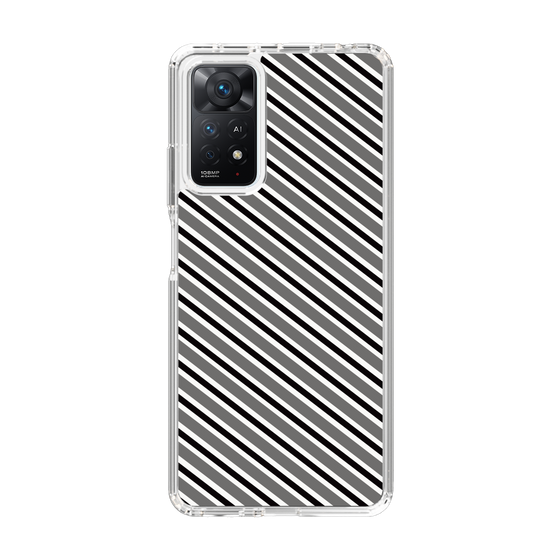 スリムプロテクションケース［ Small Stripe - Gray × Black ］