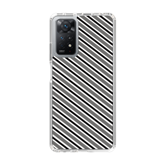 スリムプロテクションケース［ Small Stripe - Gray × Black ］
