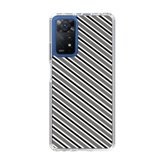 スリムプロテクションケース［ Small Stripe - Gray × Black ］