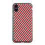 スリムプロテクションケース［ Small Stripe - Red × Black ］