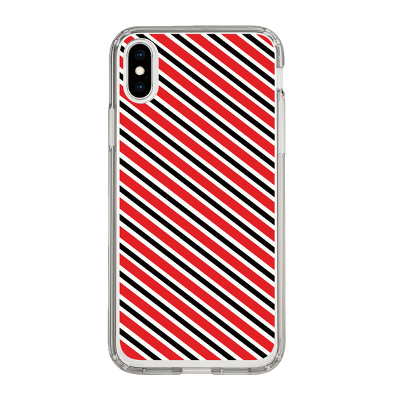 スリムプロテクションケース［ Small Stripe - Red × Black ］