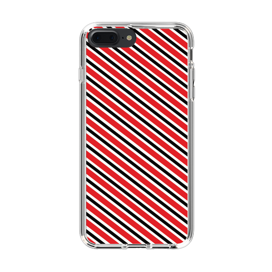 スリムプロテクションケース［ Small Stripe - Red × Black ］