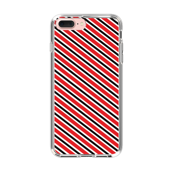 スリムプロテクションケース［ Small Stripe - Red × Black ］