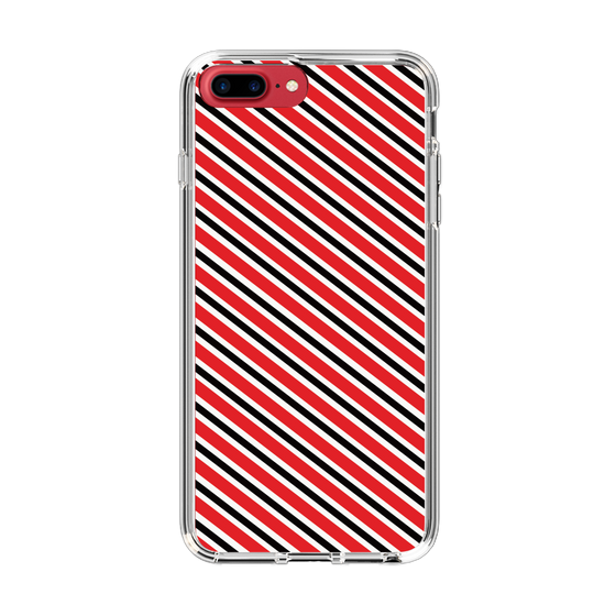 スリムプロテクションケース［ Small Stripe - Red × Black ］