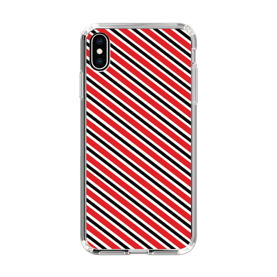 スリムプロテクションケース［ Small Stripe - Red × Black ］