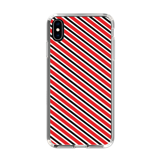 スリムプロテクションケース［ Small Stripe - Red × Black ］