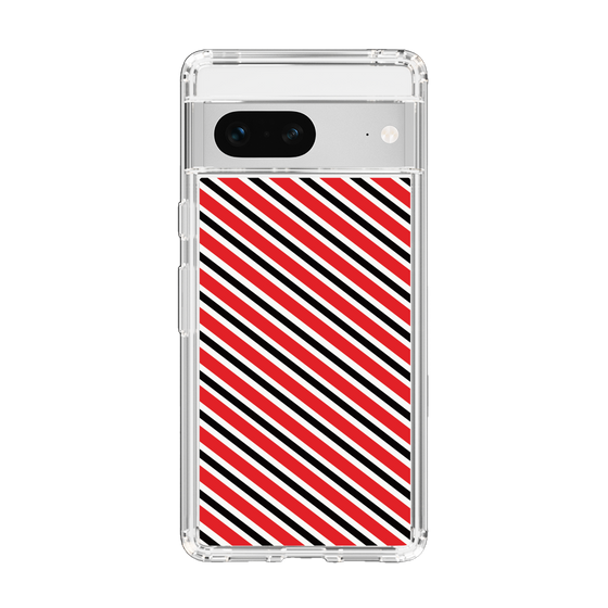 スリムプロテクションケース［ Small Stripe - Red × Black ］