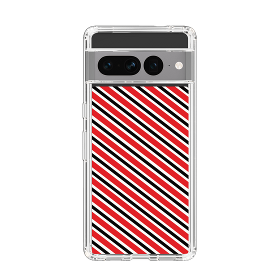 スリムプロテクションケース［ Small Stripe - Red × Black ］