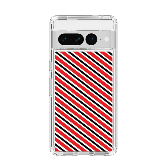 スリムプロテクションケース［ Small Stripe - Red × Black ］