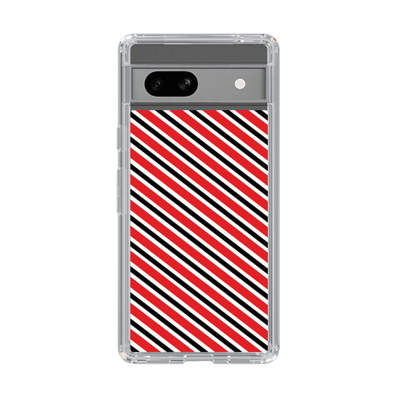 スリムプロテクションケース［ Small Stripe - Red × Black ］