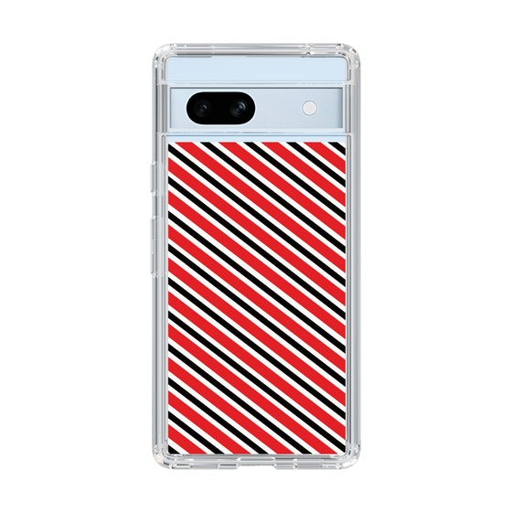 スリムプロテクションケース［ Small Stripe - Red × Black ］