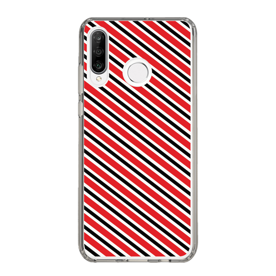 スリムプロテクションケース［ Small Stripe - Red × Black ］